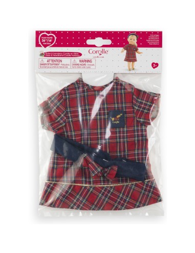 Vêtements pour ma poupée 36 cm : robe et bandeau - en fêtes - Corolle