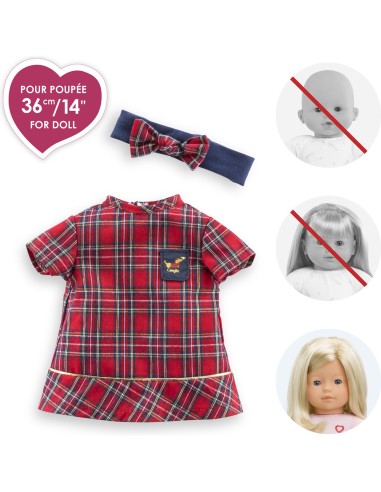 Vêtements pour ma poupée 36 cm : robe et bandeau - en fêtes - Corolle