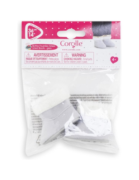 Vêtements pour poupée ma 36 cm : bottes fourrées grises - Corolle