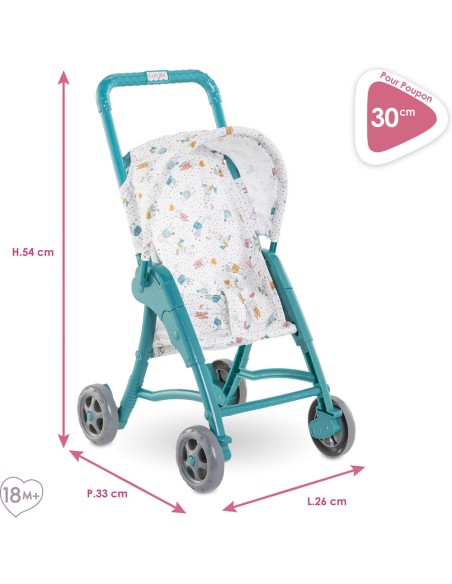 Poussette pour poupon 30 cm : poussette oursons - Corolle