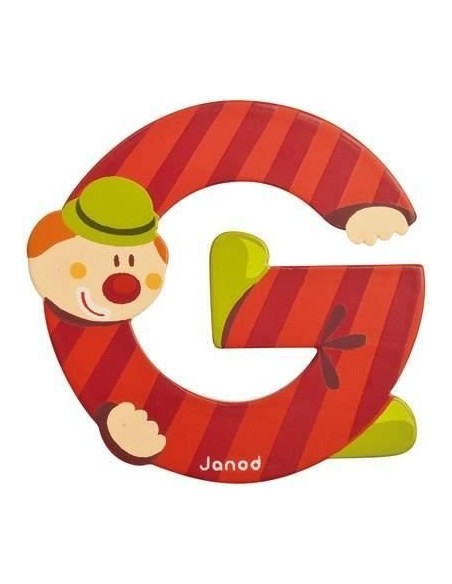 Lettre bois Clown G Lettre bois Clown G
