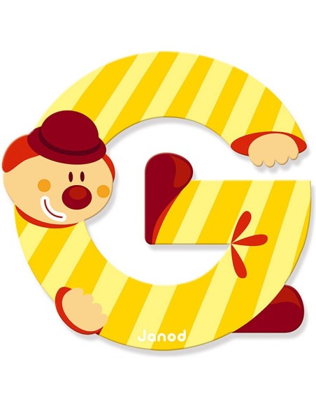 Lettre bois Clown G Lettre bois Clown G