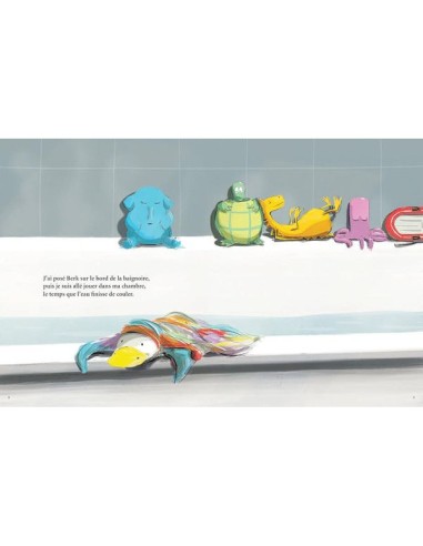 Livre Le bain de Berk - L'école des loisirs - Moulin Roty