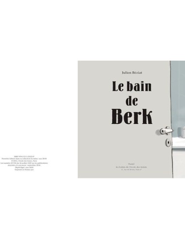 Livre Le bain de Berk - L'école des loisirs - Moulin Roty