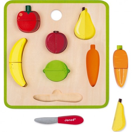Plateau de Fruits et Legumes en bois Janod