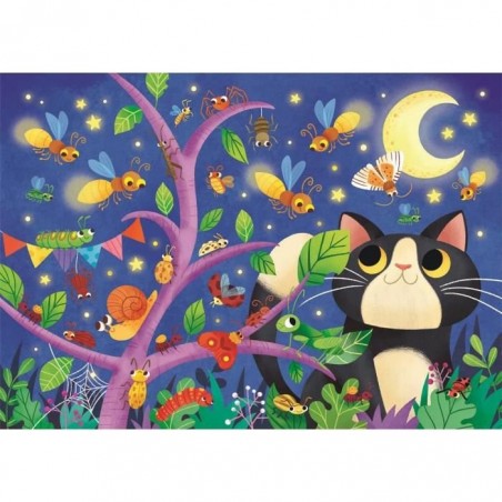 Puzzle 2x60 pièces - Chat, Insectes - Clementoni