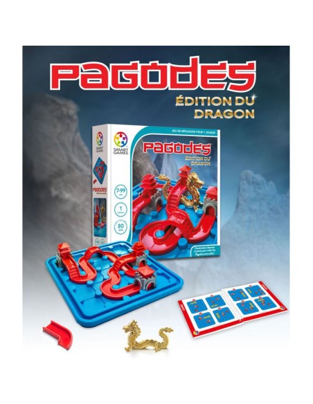 Pagodes édition du Dragon casse tête 80 défis - Smartgames Pagodes édition du Dragon casse tête 80 défis - Smartgames