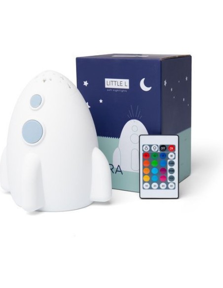 Veilleuse fusée projecteur d'étoiles - Little L
