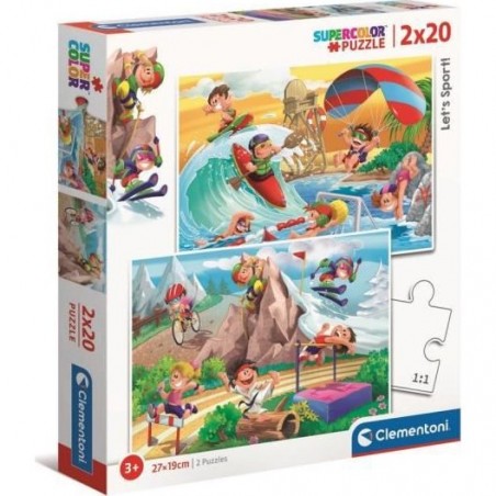 Puzzle 2x 20 pièces - Sports d'été - Clementoni