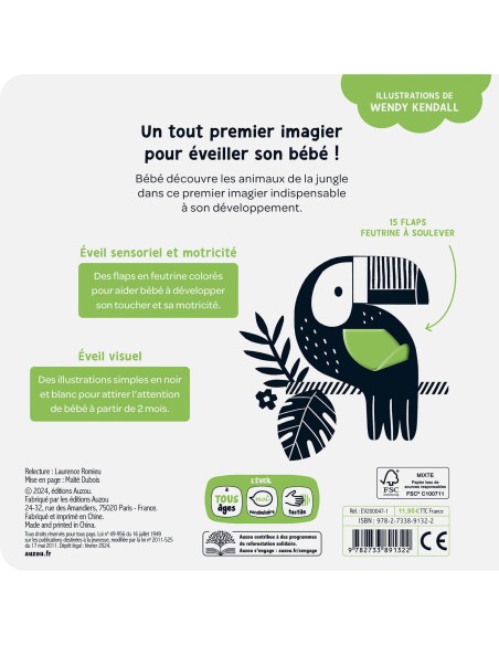 Mes premiers flaps - Les animaux de la jungle - Auzou
