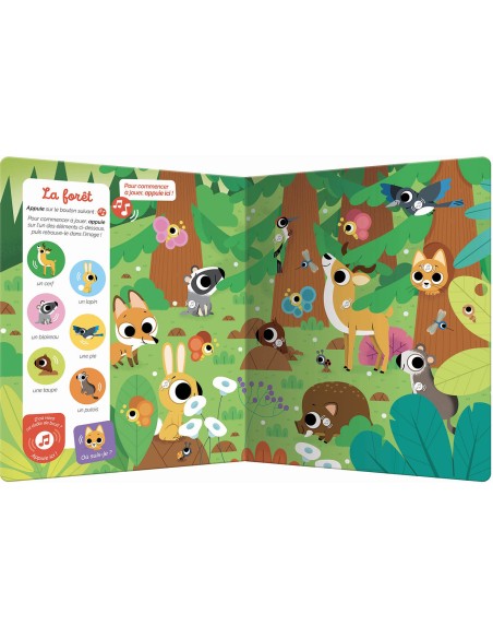 Livre Cherche et trouve des tout-petits sonore : Les animaux - Auzou