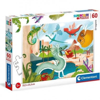 Puzzle pour enfant 60 pièces - Dragons - Clementoni