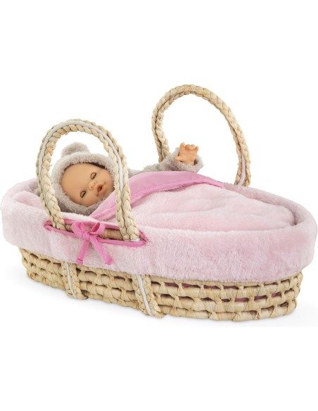Ensemble couffin peluche rose - Accessoire poupée - Corolle