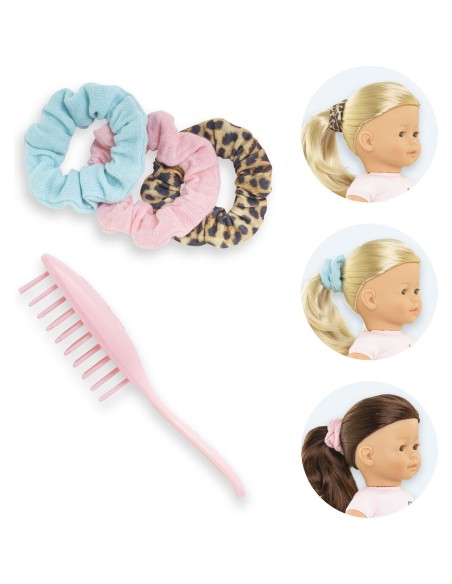 Coffret pour ma poupée 36 cm : brosse & 3 chouchous - Corolle