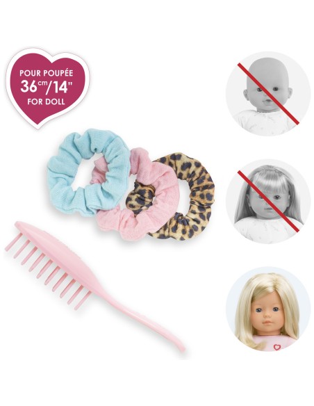 Coffret pour ma poupée 36 cm : brosse & 3 chouchous - Corolle