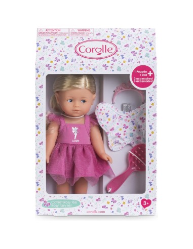 Coffret mini poupée 20 cm et accessoires : rosy fée - Corolle