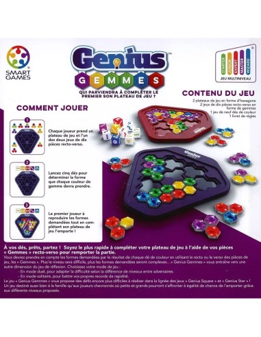 Genius Gemmes - Jeu de Société - Jeu de Logique - Smartgames