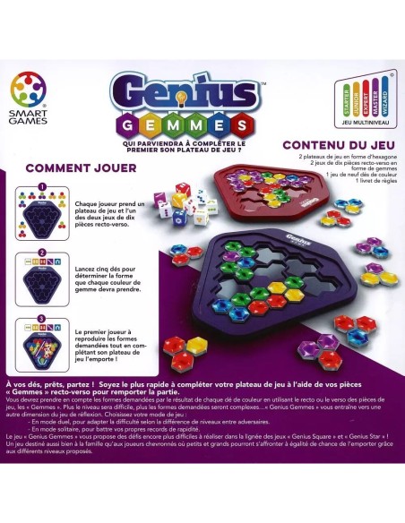 Genius Gemmes - Jeu de Société - Jeu de Logique - Smartgames