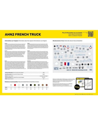Maquette Véhicule Militaire : AHN2 - Camion Français - Heller 30324