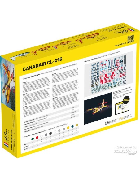 Maquette d'avion Canadair Cl.215 water bomber flying boat 1:72 - Heller 80373