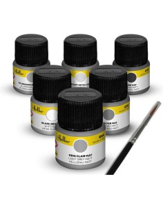 Set de peinture Avions civils - Acrylique, 6 x 12 ml - Heller 9401