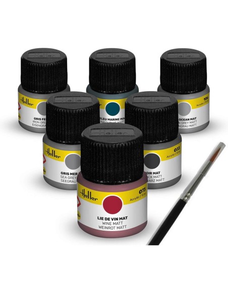 Set de peinture Marine - Acrylique, 6 x 12 ml - Heller 9405