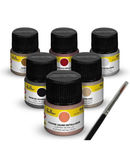 Set de peinture Vieux gréement - Acrylique, 6 x 12 ml - Heller 9404