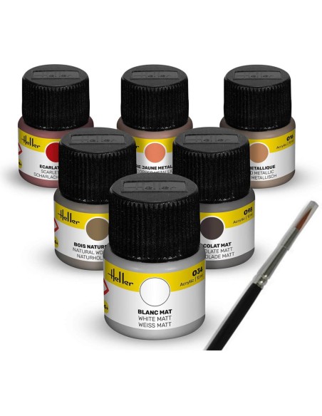 Set de peinture Voiliers - Acrylique, 6 x 12 ml - Heller 9406
