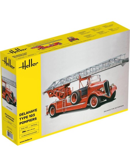 Maquette Camion de pompier Bonneville Delahaye type 103 - Heller 80780