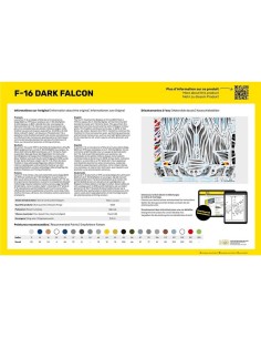 Maquette avion militaire : F-16 Dark Falcon - Heller 30411 2