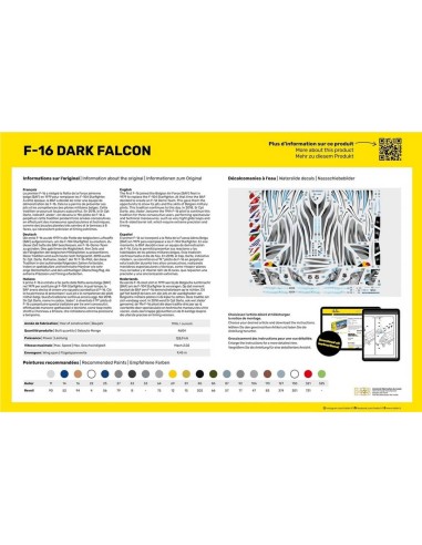 Maquette avion militaire : F-16 Dark Falcon - Heller 30411