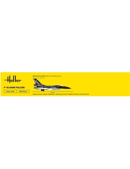 Maquette avion militaire : F-16 Dark Falcon - Heller 30411