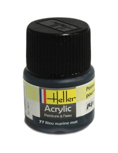 Peinture à maquette acrylique Bleu Marine Mat acrylique 12ml - Heller 9077