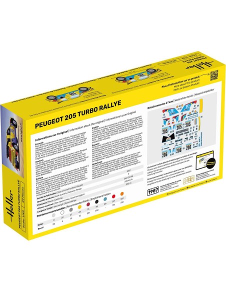 Maquette voiture : Peugeot 205 rallye - Heller 80189