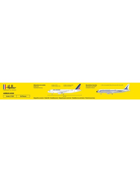 Maquette avion : Starter Kit : Airbus A320 Air France - Heller 56448