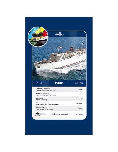 Maquette bateau - Kit de démarrage - Avenir 1:1200 - Starter Kit - Heller 56625