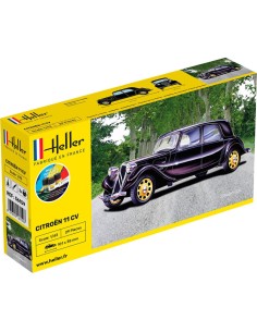 Maquette voiture - Kit de démarrage - Citroen 11 Cv 1:43 - Starter Kit - Heller 56159
