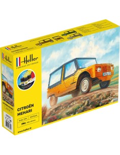 Maquette voiture - Kit de démarrage - Citroen Mehari - Version 1 1:24 - Starter Kit - Heller 56760