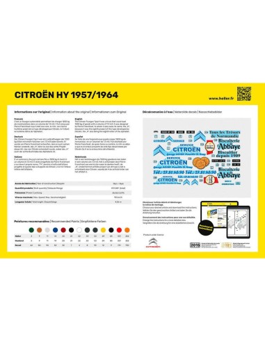 Maquette véhicule - Kit de démarrage - Citroen Type H 2 decorations 1:24 - Starter Kit - Heller 56744