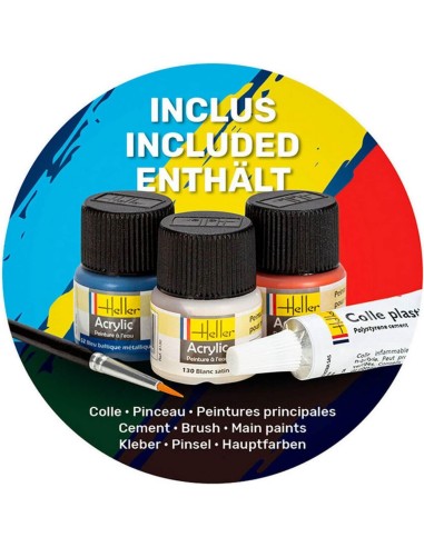 Maquette avion - Kit de démarrage - Mirage F1 1:72 - Starter Kit - Heller 35319