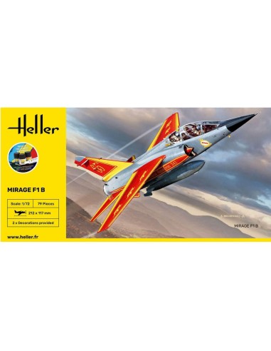 Maquette avion - Kit de démarrage - Mirage F1 1:72 - Starter Kit - Heller 35319