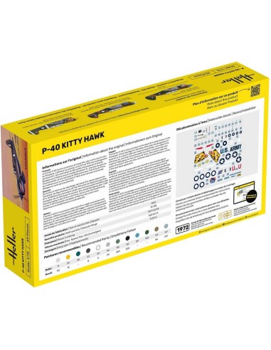 Maquette avion - Kit de démarrage 40 Kitty Hawk 1:72 - Starter Kit - Heller 56266