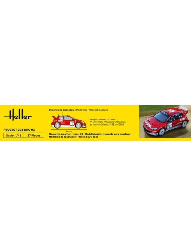 Maquette voiture : Starter Kit : Peugeot 206 Wrc'03 - Heller 56113