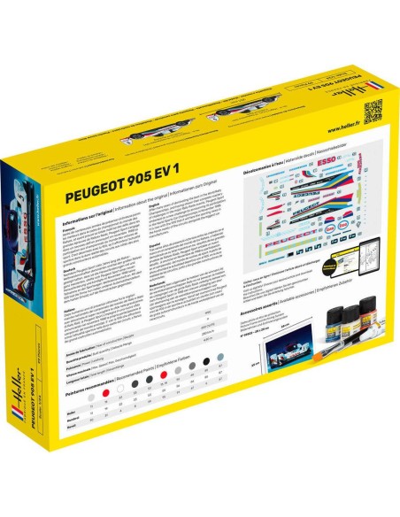 Maquette voiture - Kit de démarrage - Peugeot 905 Ev 1 1:24 - Starter Kit - Heller 56718