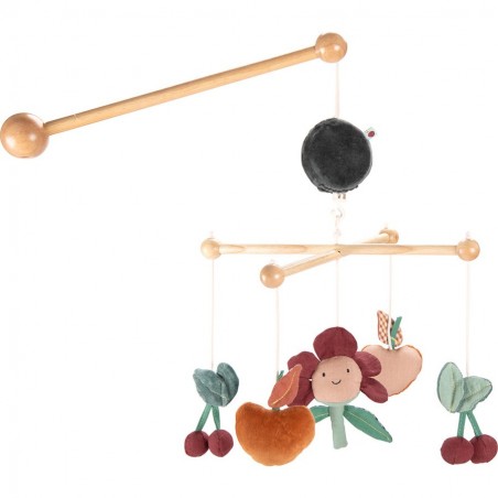 Mobile musical pour bébé - Pommes de Bois - Moulin Roty