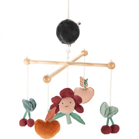 Mobile musical pour bébé - Pommes de Bois - Moulin Roty