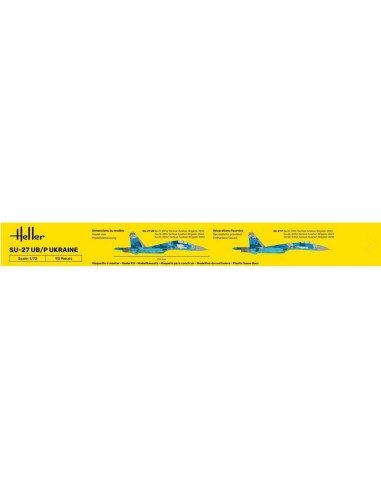 Maquette avion : Starter Kit : Su-27 Ub/P Ukraine - Heller 56371