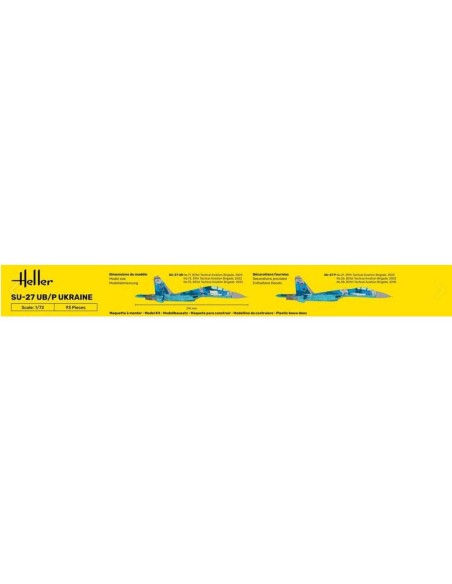 Maquette avion : Starter Kit : Su-27 Ub/P Ukraine - Heller 56371