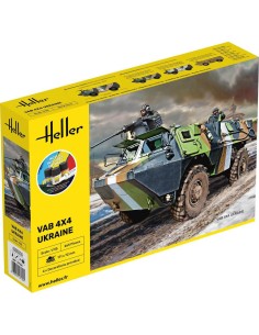 Maquette véhicule militaire : Starter kit : Vab 4x4 Ukraine - Heller 57130