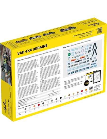 Maquette véhicule militaire : Starter kit : Vab 4x4 Ukraine - Heller 57130